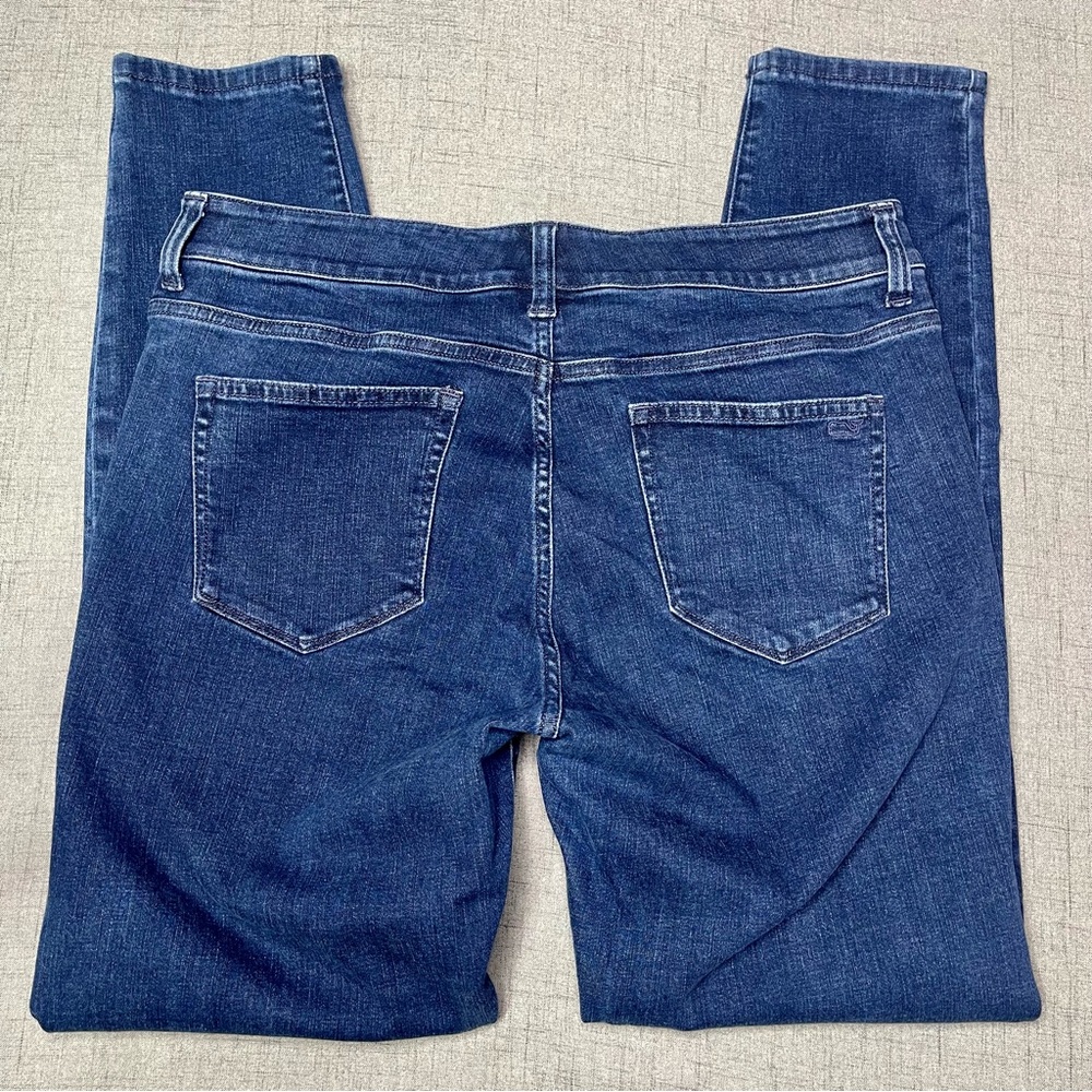 Vineyard Vines Stretch Skinny Jeans Dark Blue Mid Rise 10 - Picture 7 of 12
